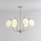 Ceramic Ribbed Chandelier