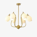 Ceramic Ribbed Chandelier