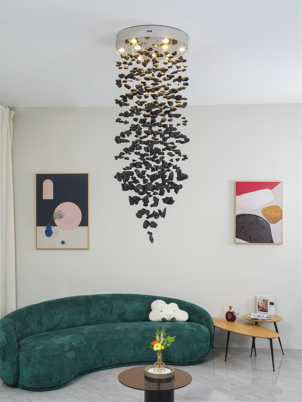 Black Stones Chandeliers