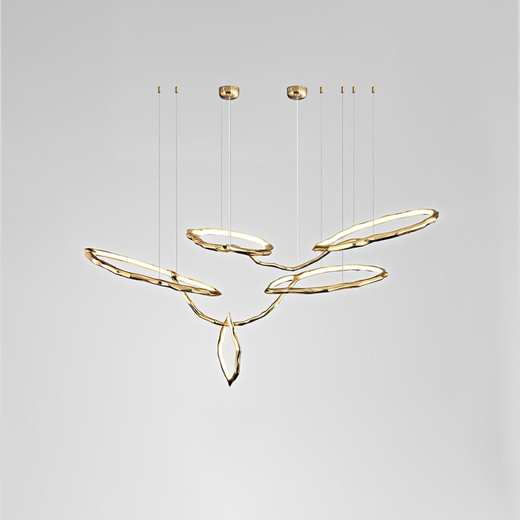 Cloud Rings Series Brass Chandelier