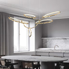 Cloud Rings Series Brass Chandelier