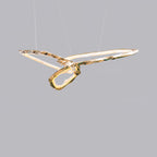 Cloud Rings Series Brass Chandelier
