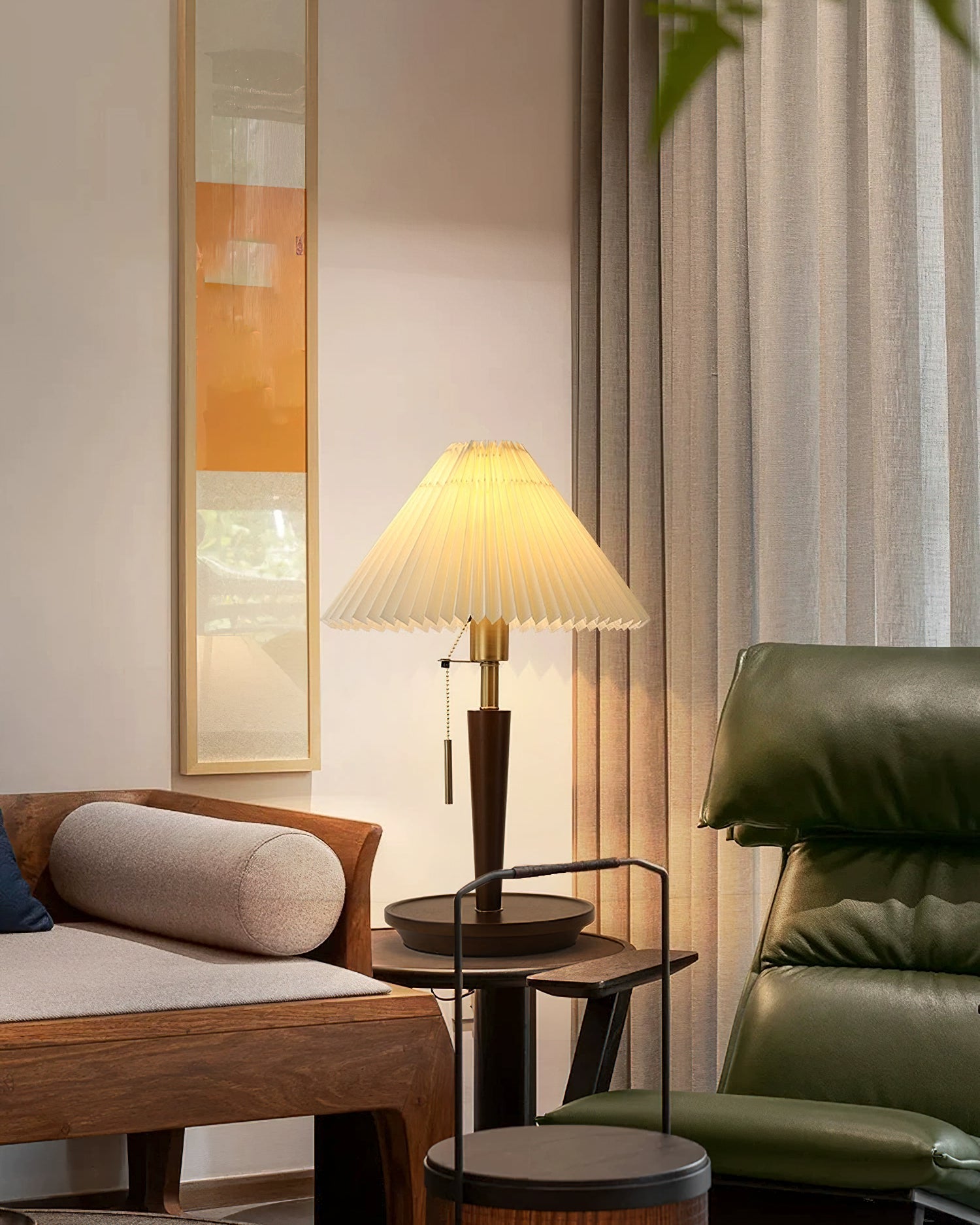 Cone Pleated Fabric Table Lamp