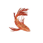 Crimson Swirl Koi Chandelier