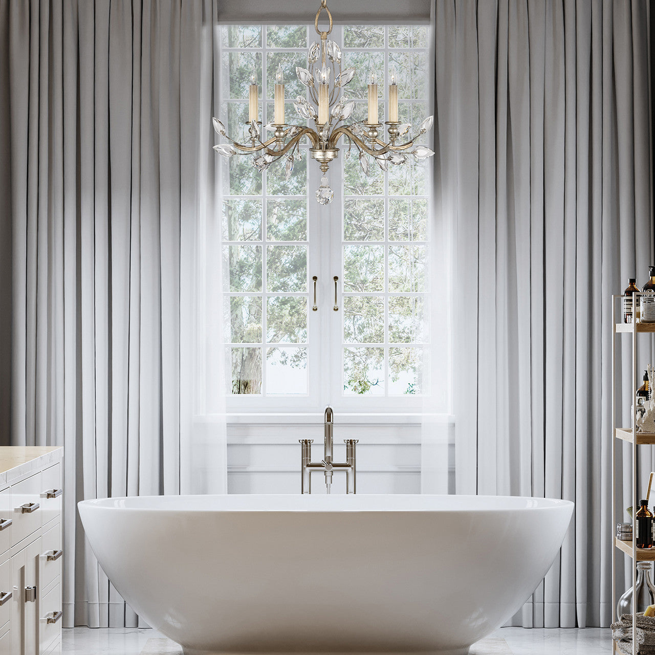 Beveled Arcs Chandelier