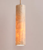 Cylindrical Travertine Pendant Light