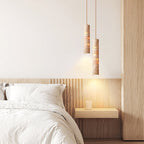 Cylindrical Travertine Pendant Light