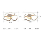 Bespoke Metal Flower LED Flush Mount Ceiling Light for Bedroom