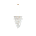 Brass Discs Cascading Chandelier