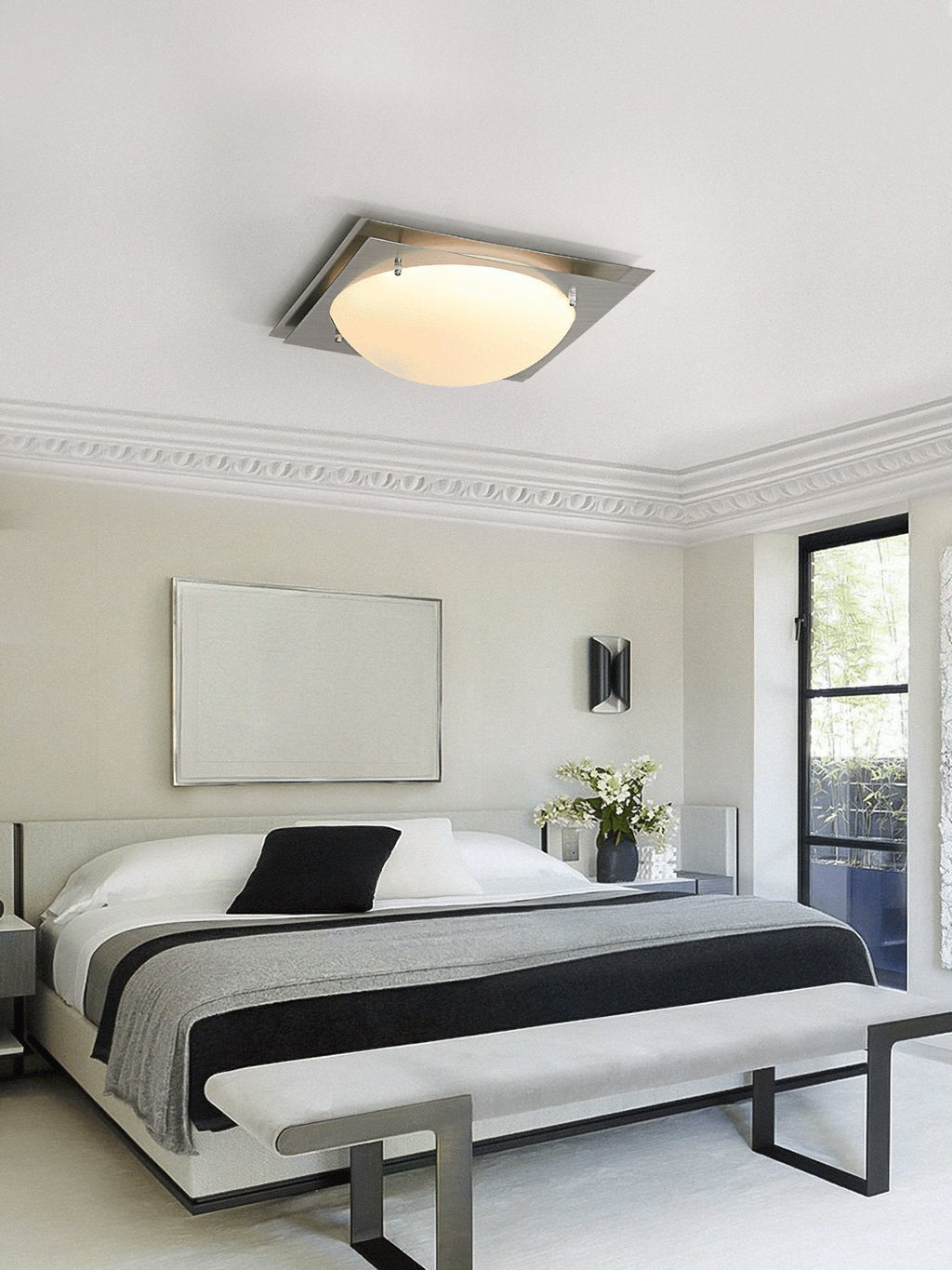 Edged Glass Ceiling Lamp