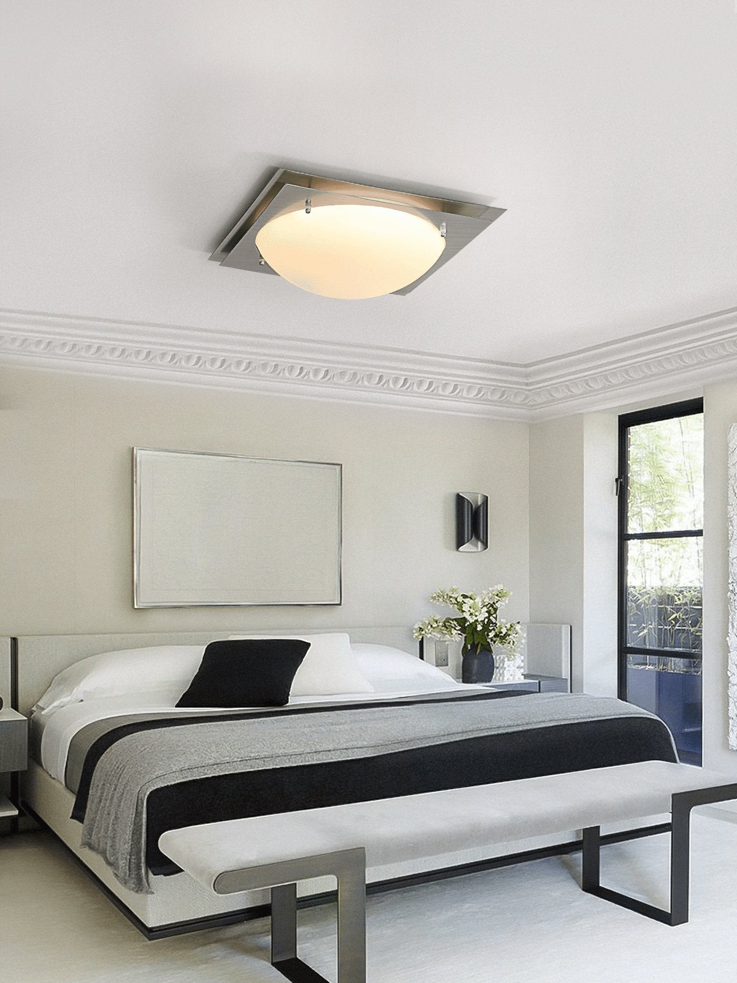 Edged Glass Ceiling Lamp