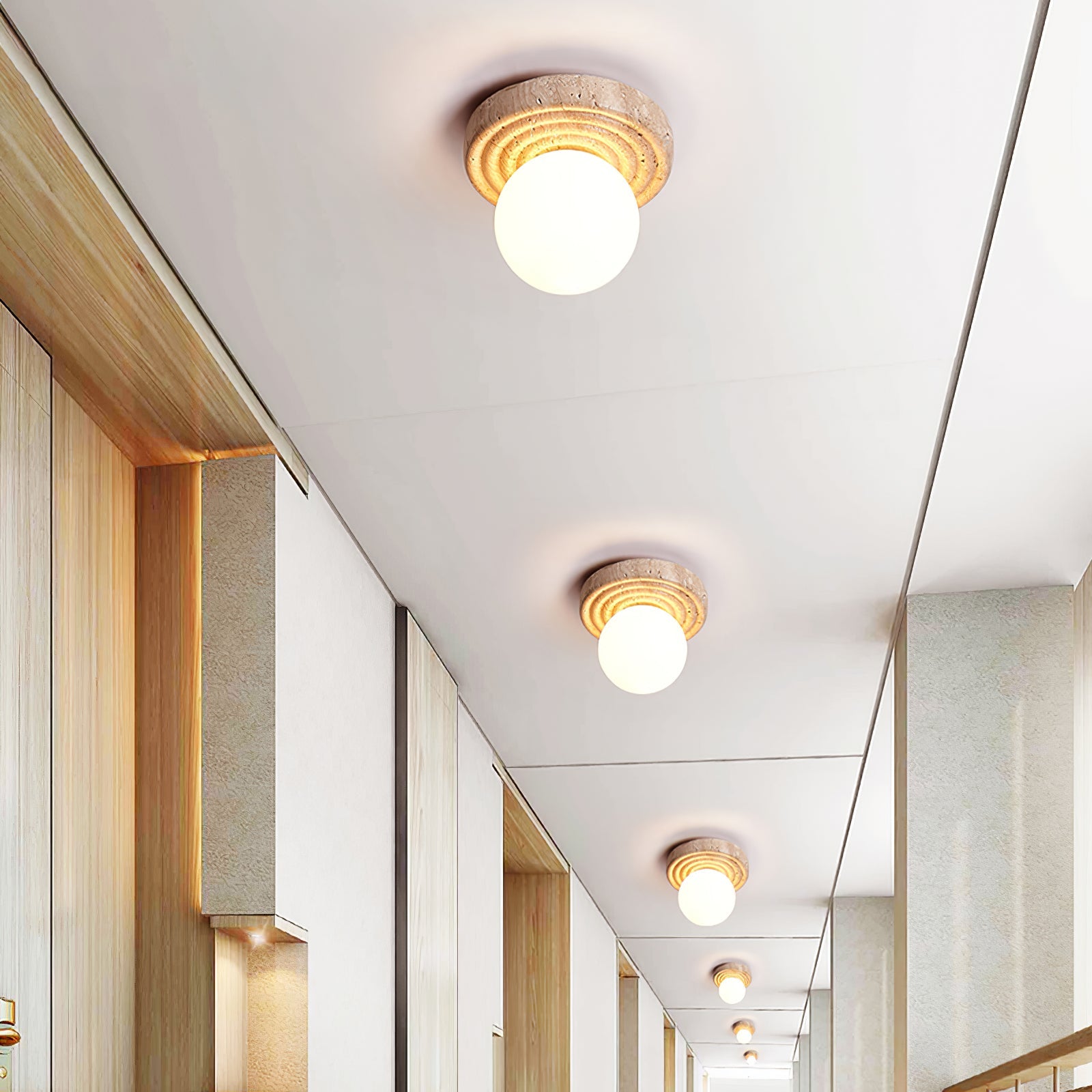 Elira Travertine Ceiling Light