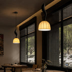 Elowen Twisted Wood Pendant Light