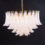 Fiora Pink Glass Chandelier