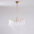 Fiora Pink Glass Chandelier