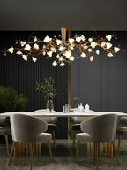 Flower Bloom Branch Brass Chandelier