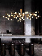 Flower Bloom Branch Brass Chandelier