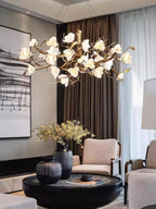 Flower Bloom Branch Brass Chandelier