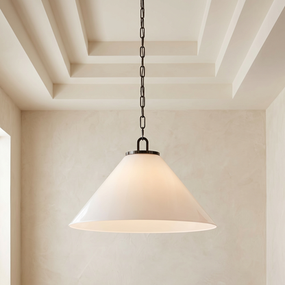 Glass Cone Pendant with Chain
