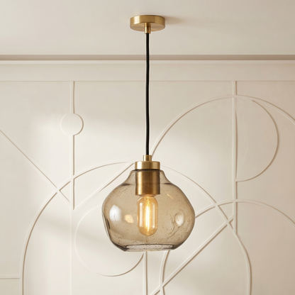 Mouth-Blown Glass Globe 8-Inch Pendant
