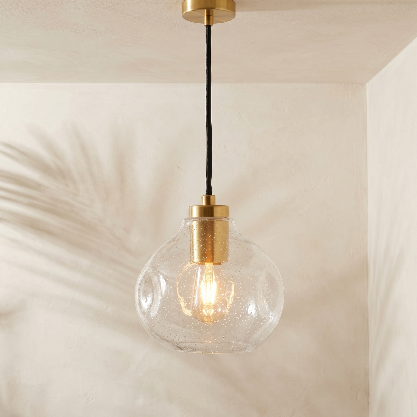 Mouth-Blown Glass Globe 8-Inch Pendant