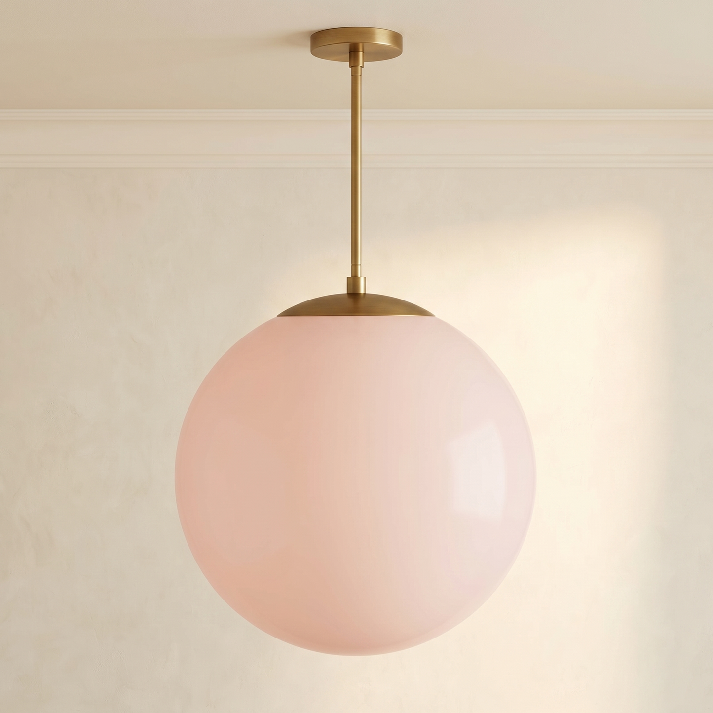 XL Glass Globe Pendant with Rod