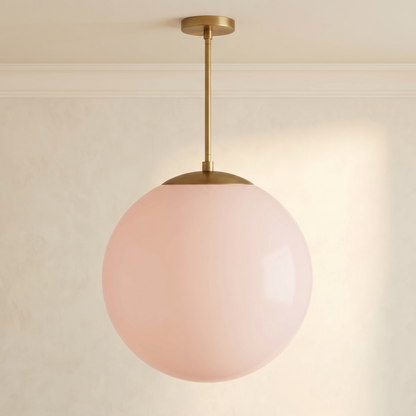 XL Glass Globe Pendant with Rod