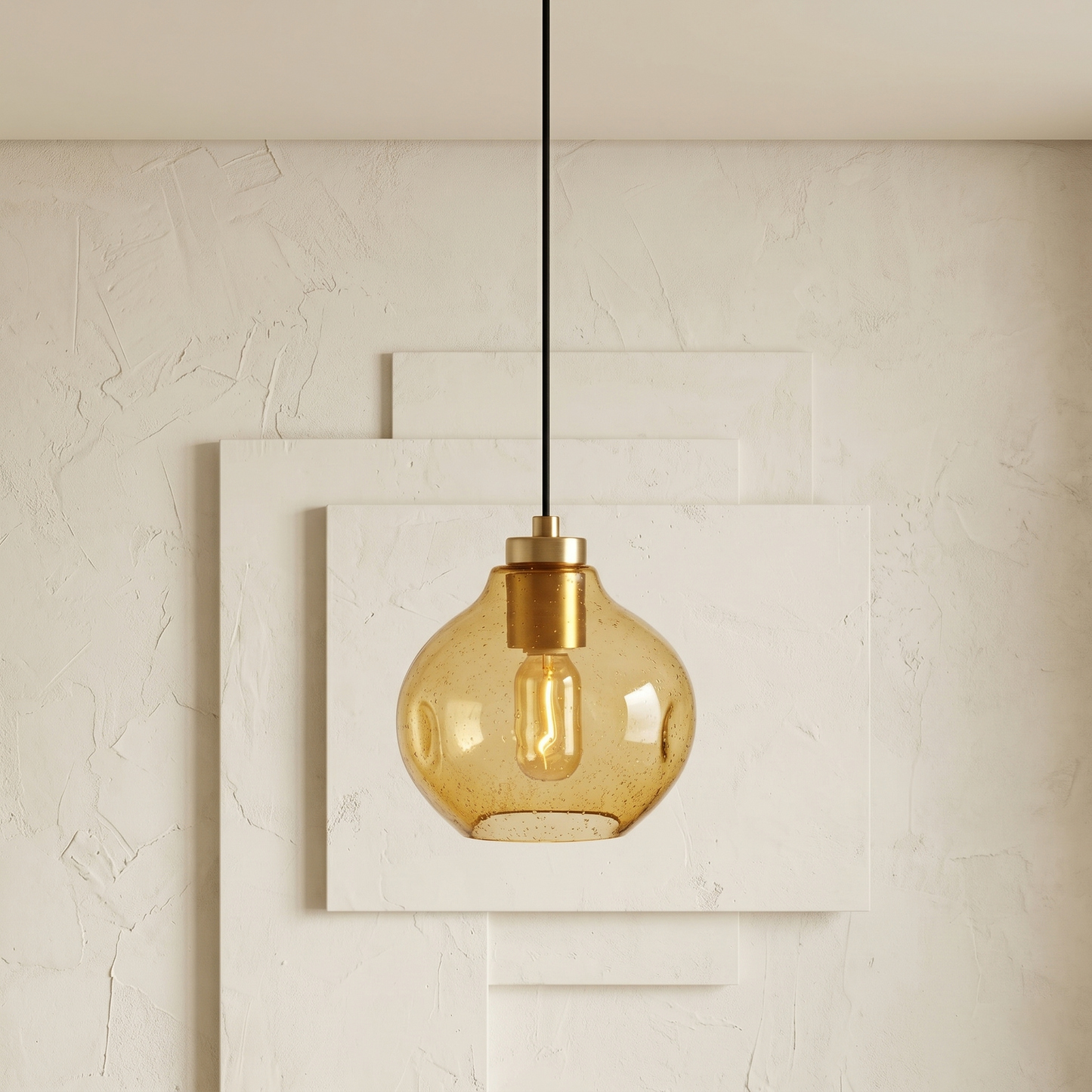 Mouth-Blown Glass Globe 8-Inch Pendant