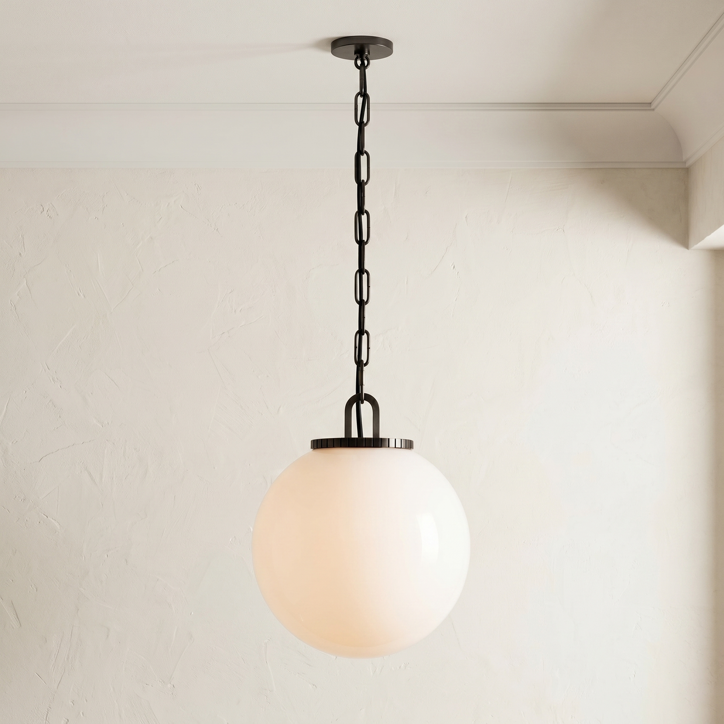 Glass Globe Pendant with Chain