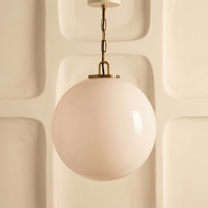 Glass Globe Pendant with Chain