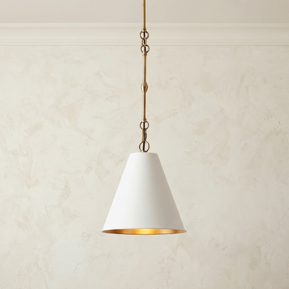 Chain-Accent Cone Pendant Light
