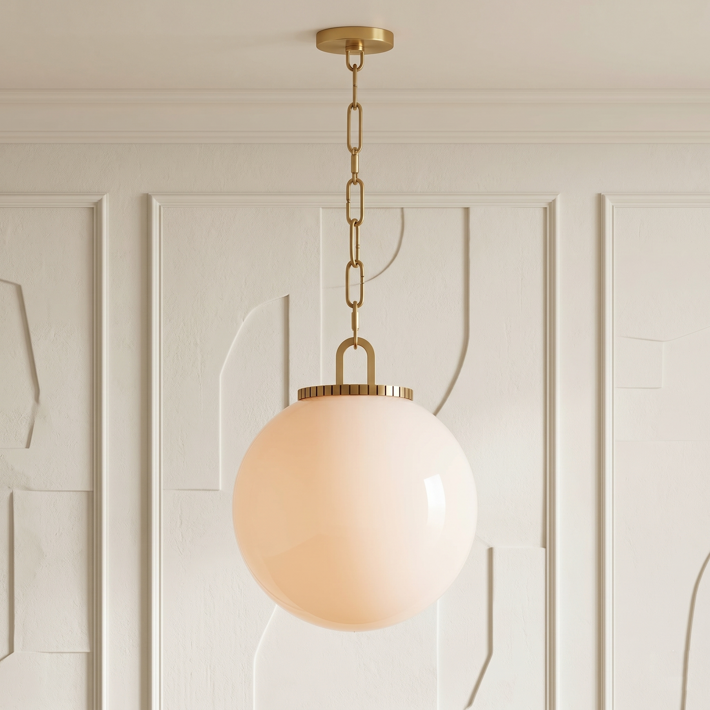 Glass Globe Pendant with Chain