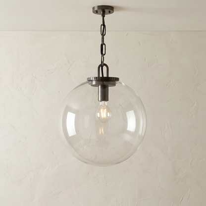 Glass Globe Pendant with Chain