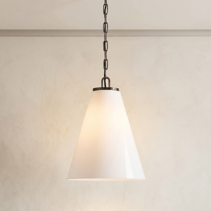 Glass Cone Pendant with Chain