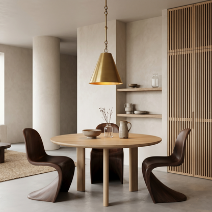 Chain-Accent Cone Pendant Light