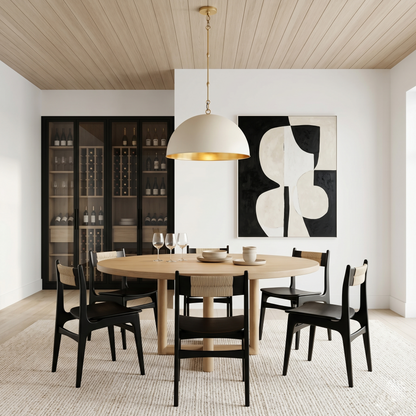 Chain-Accent Dome Pendant Light