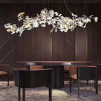 Gold White Leaves Combination Gingko Chandeliers