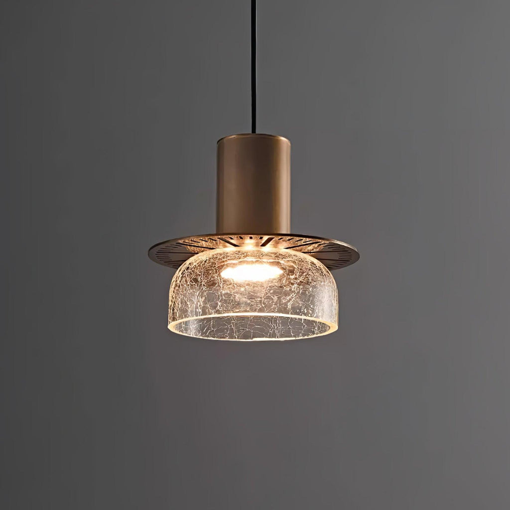 Glacier Crackle Glass Pendant Lamp
