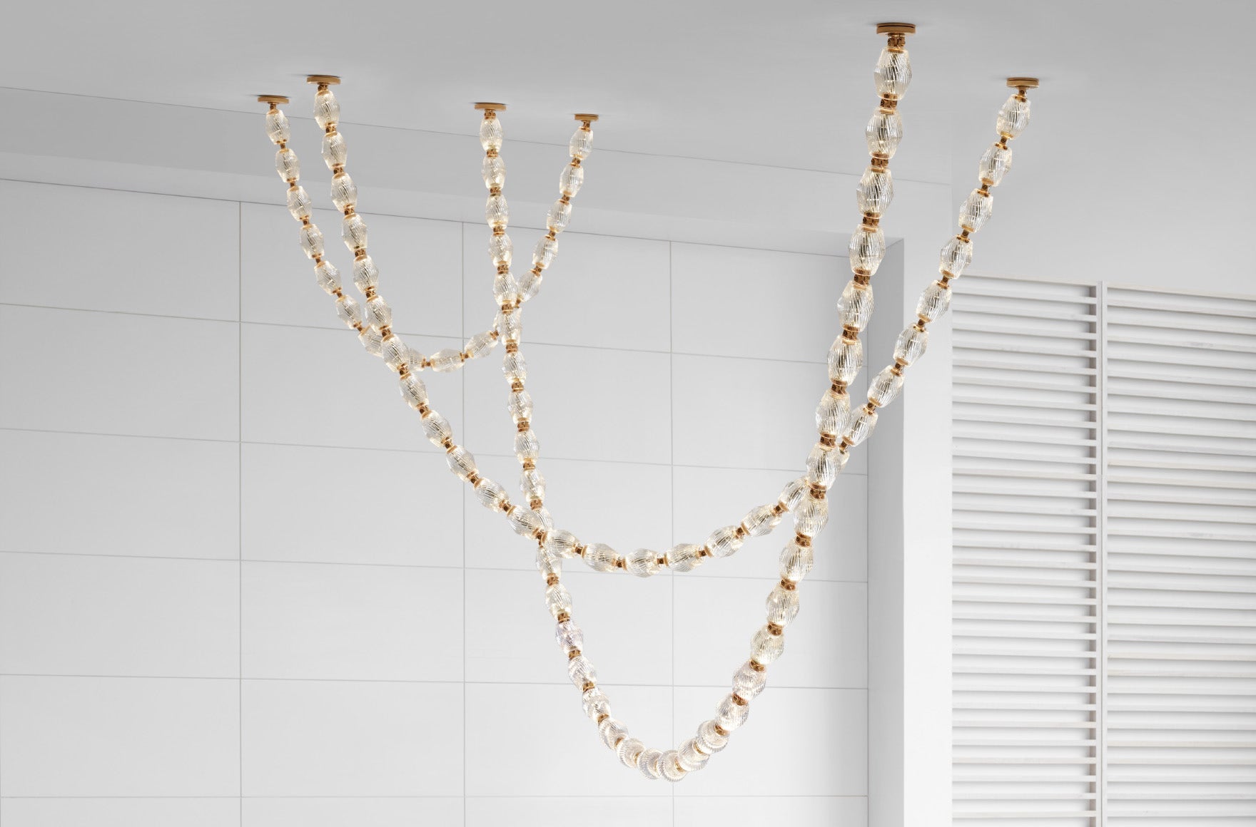 Glass Chain Chandelier