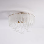 Glass Feather Ceiling Light