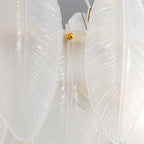 Glass Feather Chandelier