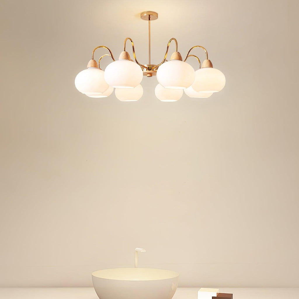 Glass Persimmon Chandelier
