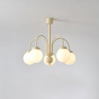 Cream Glass Sphere Chandelier