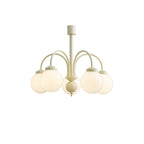 Cream Glass Sphere Chandelier