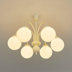 Cream Glass Sphere Chandelier