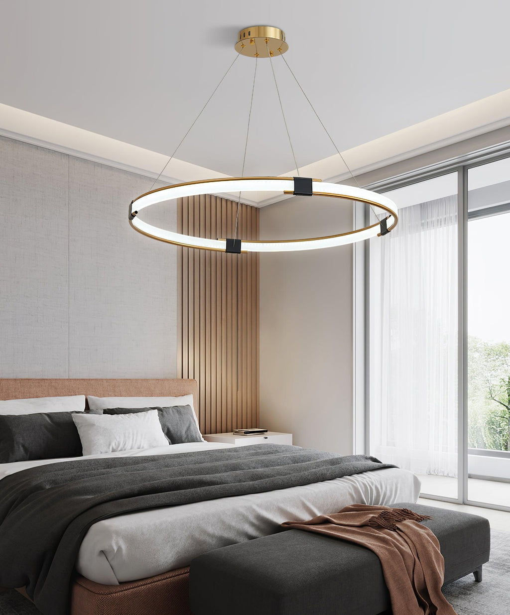 Gold Ring Chandelier