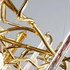 Gold Round Teardrop Chandelier