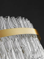 Gold & Clear Rod Chandelier