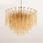 Golden Amber Murano Glass Chandelier