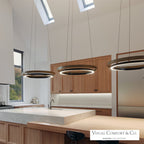 Grace Chandelier, 1-Light, LED, Matte Black/Weathered Oak Wood, 30"W (700GRC30BW-LED930 70P9E3U)